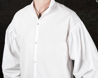 Homme Médiéval Tudor Pirate Chemise à Volants Chemisier Shirts Victorien Rétro Cosplay Homme Médiéval Tudor Pirate Chemise à Volants Chemisier Shirts Victorien Rétro Cosplay