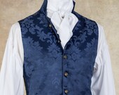 18th Century Style Waistcoat - Damask Brocade - Various Colors