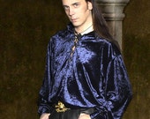 Velvet Pirate / Poet Shirt - Black, Purple, Wine, Green & Blue