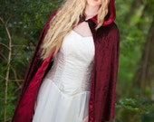 Red Velvet Hooded Cloak