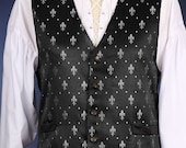 Classic Brocade Waistcoat / Vest - Fleur De Lys Brocade