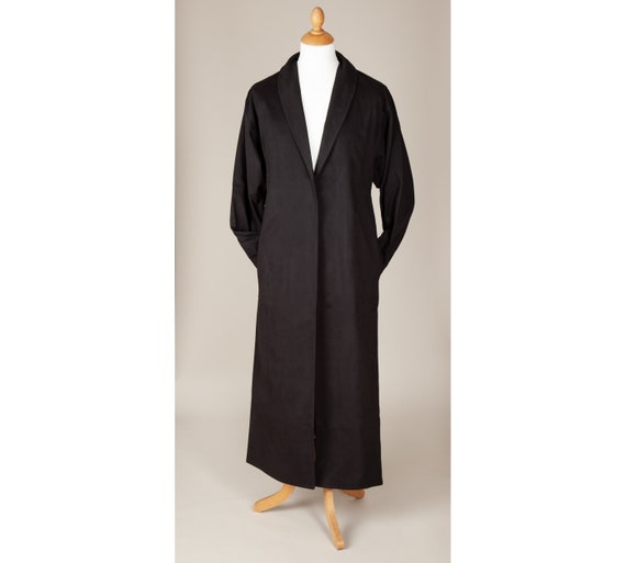 Black duster coat mens hot sale
