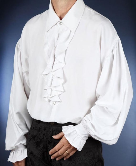 frilled white shirt