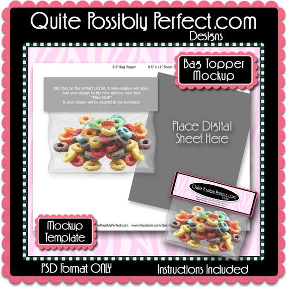 Download Free Cereal Bag Topper Preview Mockup Template Instant ...