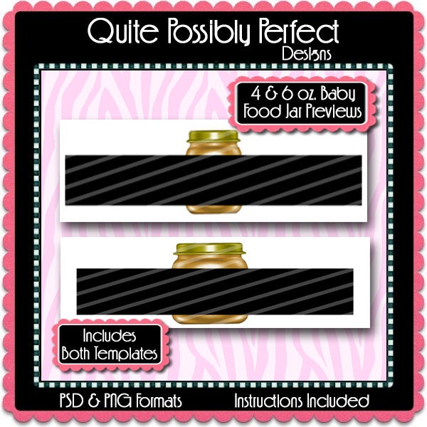 Custom baby food jar labels