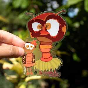 Kauai Critters Sticker Large, Hawaiian Stickers, Insect Stickers, Bug Stickers, Dishwasher Safe Stickers, Animal Stickers, roach sticker