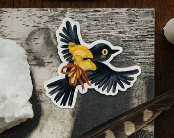 chanterelle raven sticker