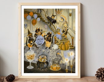 the scare-de-catz | Giclée Art Print, 5x7", 8x10", 11x14"