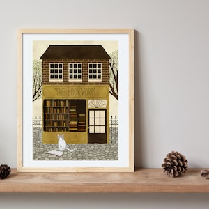 the bookworm | Giclée Art Print, 5x7&quot;, 8x10&quot;, 11x14&quot;