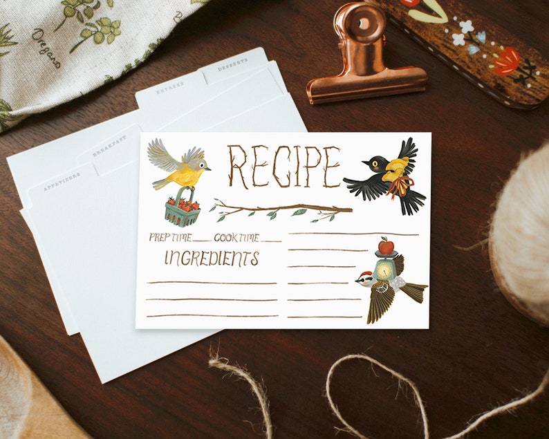 ingredient delivery birds recipe cards zdjęcie 1