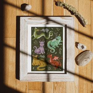 drago erba / Giclée Art Print, 5x7, 8x10, 11x14 immagine 1