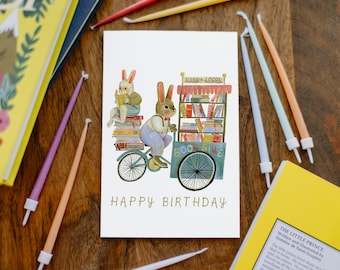 book bike | Birthday Card + Envelope