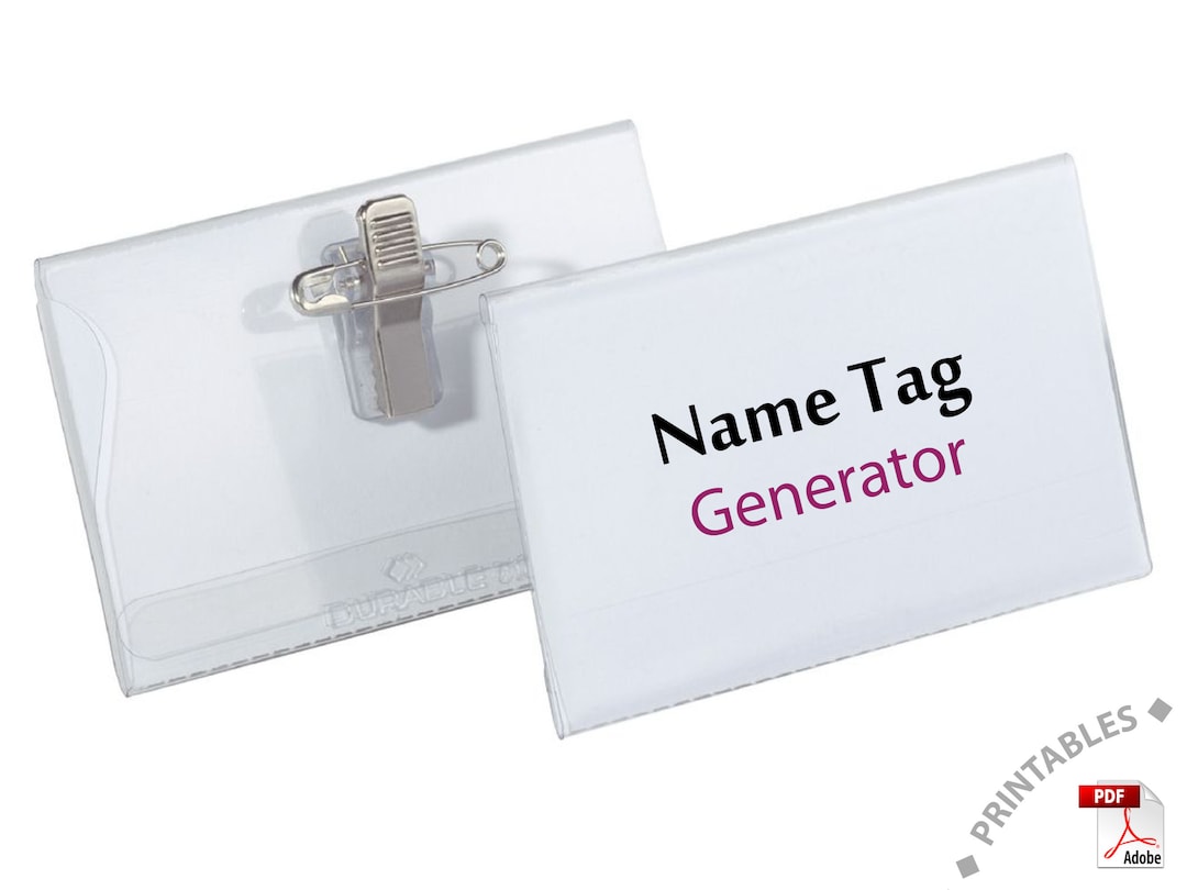 Name Tag Generator // Easy to Use // Athome // No Special Skills