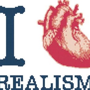I Heart Realism Cross Stitch Pattern PDF Instant Download image 2