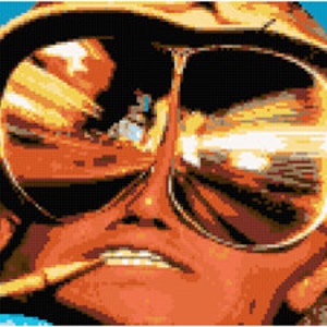 Fear and Loathing In Las Vegas Hunter S. Thompson Cross Stitch Pattern PDF Instant Download