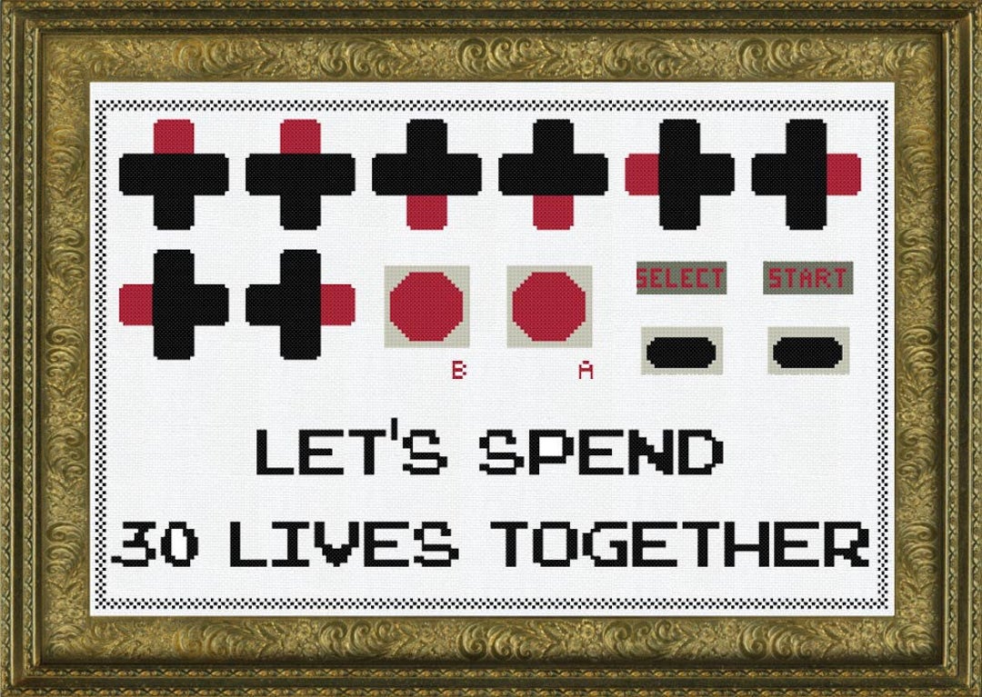 Konami Contra Code Cross Stitch Pattern PDF Instant Download - Etsy