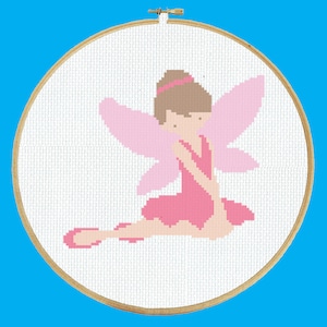 Easy Beginner Fairy Cross Stitch Pattern PDF Instant Download