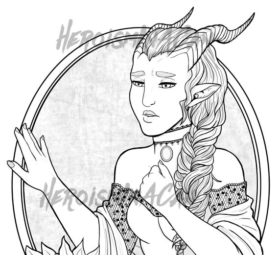 Otherworldly Heroisminacan Single Coloring Page
