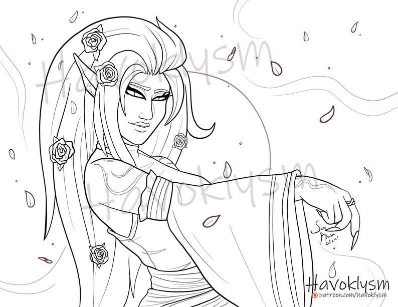 D&amp;D the Druid Single Coloring Page - Etsy