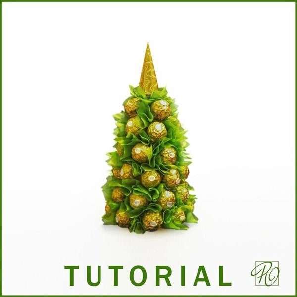 Anleitung Candy Weihnachtsbaum PDF Video, Tischdekoration, Weihnachtsdekoration, Candy Tree, Instant Download.