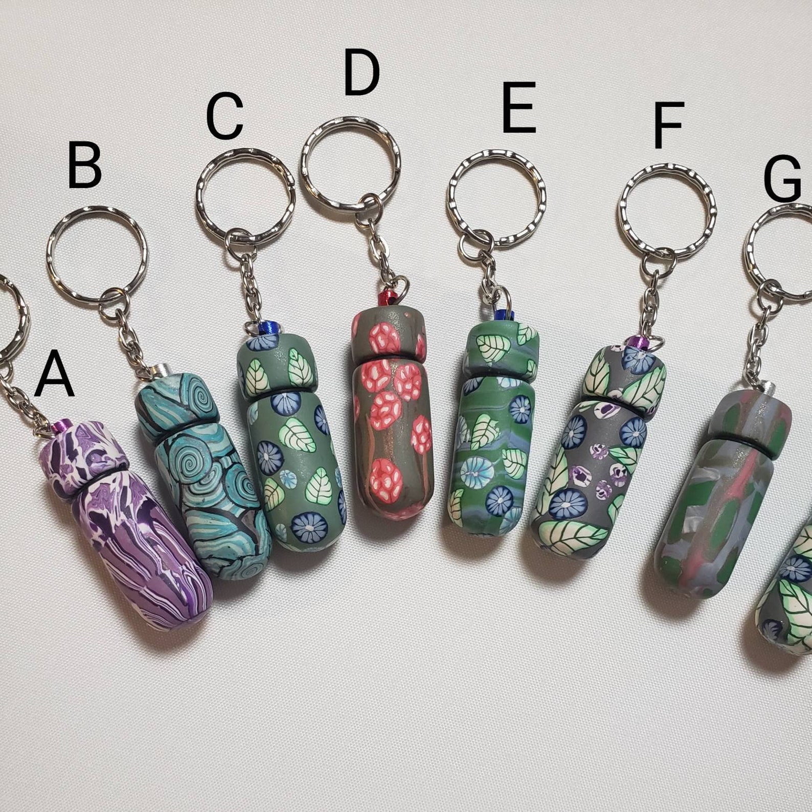 Pill Holder Keychain Secret Compartment Pill Case Key Ring Etsy