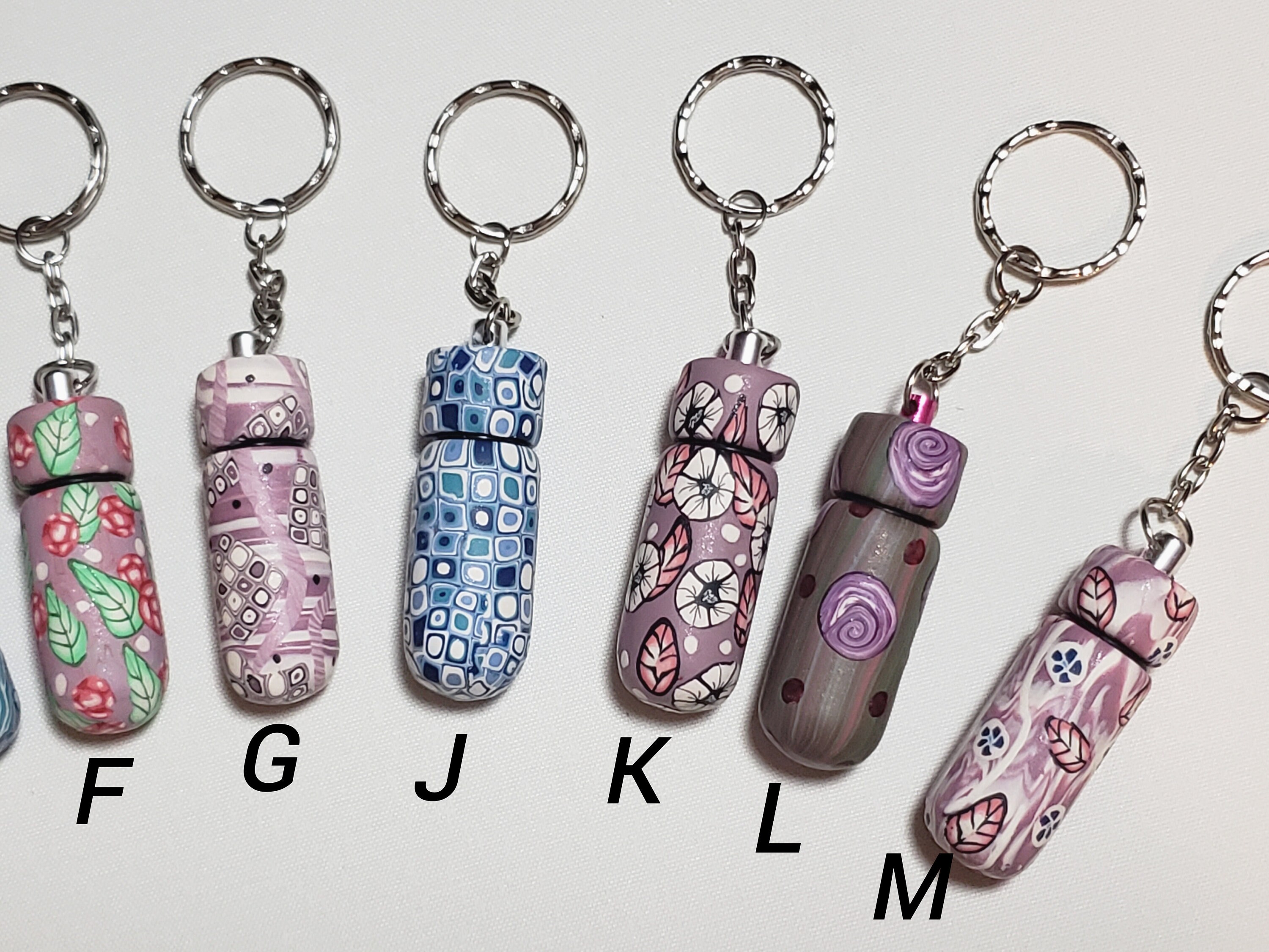 Pill Holder Keychain Secret Compartment Pill Case Key Ring Gift Keychain Handmade Polymer Clay Stocking Stuffer Ready to Ship. Etsy