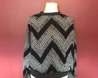 Vintage chevron striped sweater