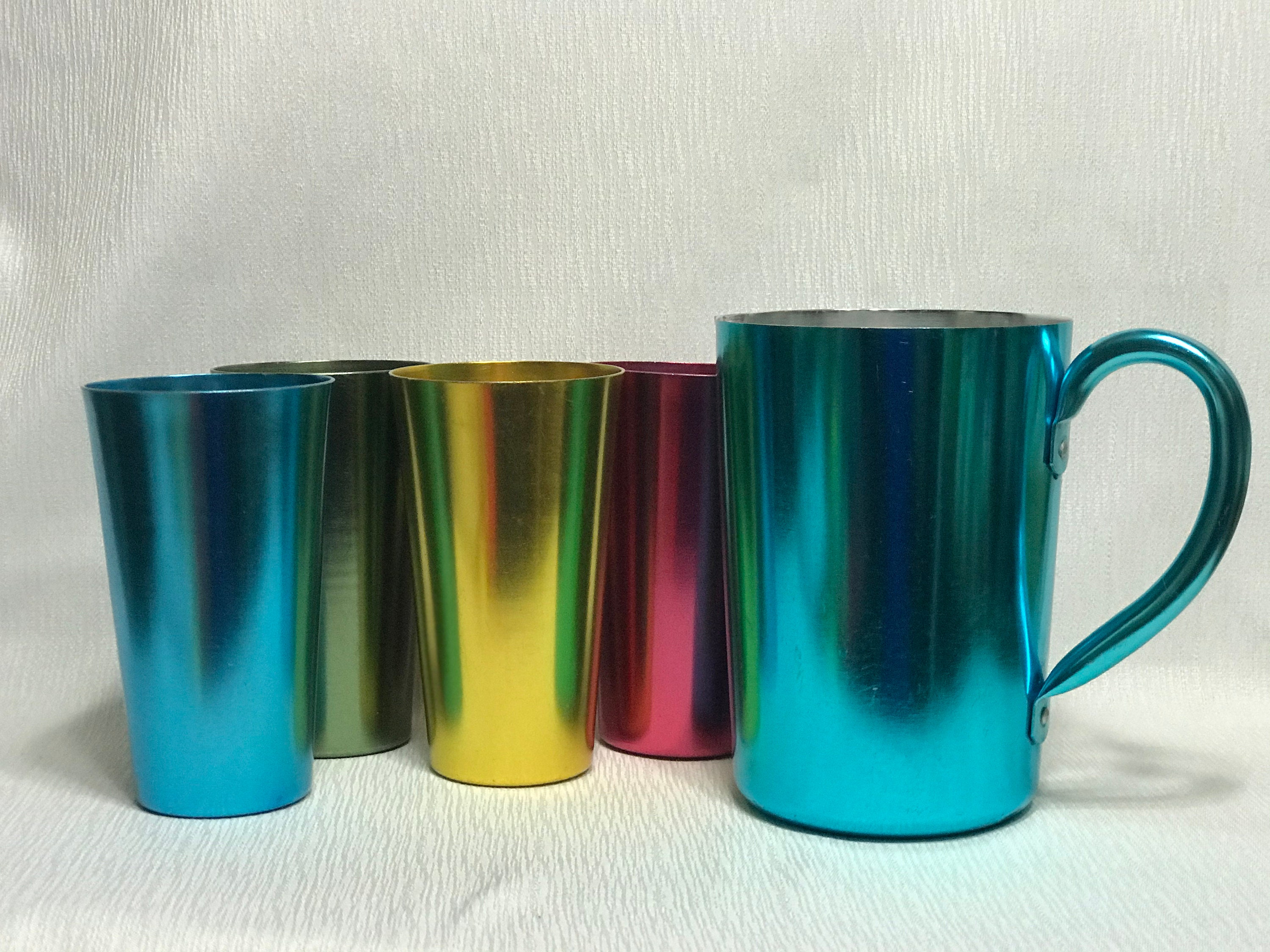 RVANest - Remember these? Set of 8 vintage aluminum tumblers and matching  pitcher. Perfect for your July 4th get-together. We're open all weekend  Saturday 10-5, Sunday 12-4 and Monday 11-5. Stop by