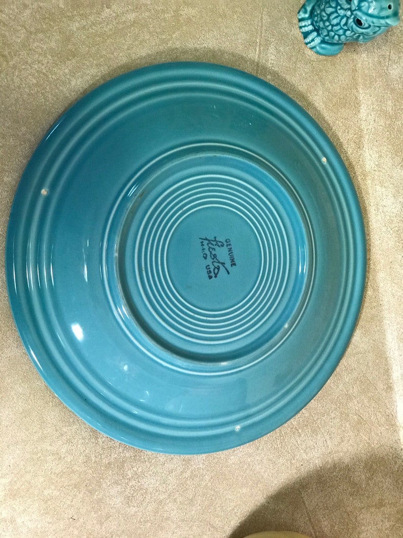 Fiestaware Turquoise Dinner Plate Vintage Etsy