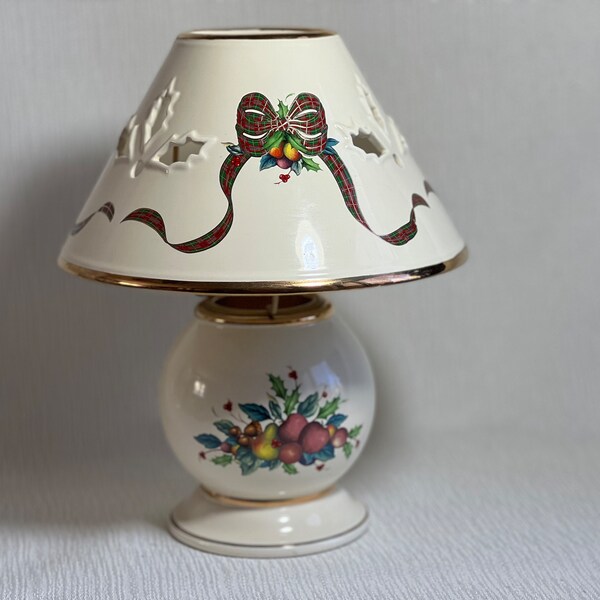 Lenox Holiday Tartan Candle Lamp Etsy