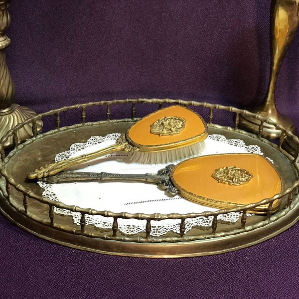 Mirror and Brush Set Etsy