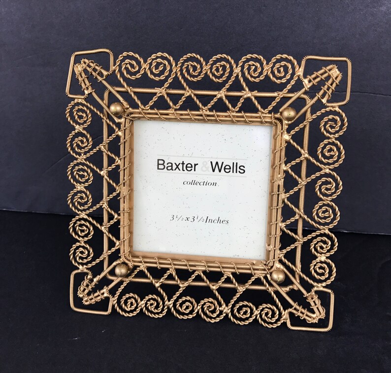 Picture Photo Frame By Baxter And Wells Gold Wire Image 0