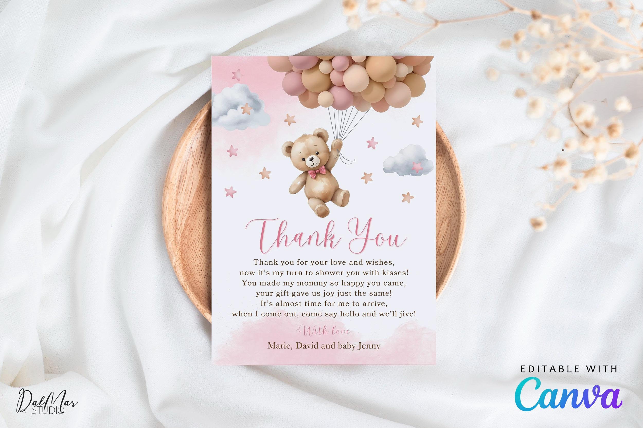 Card Template Girl Baby Shower Thank You Gifts You For Baby Gift Baby  Shower Thank You, image size:2500x1667