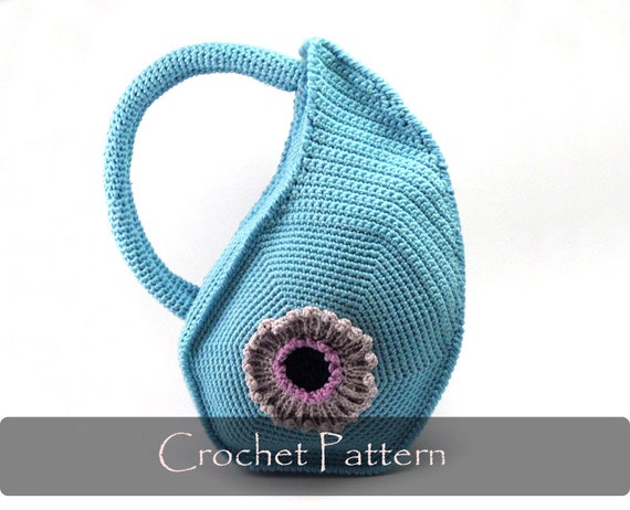 crochet bag with round handles