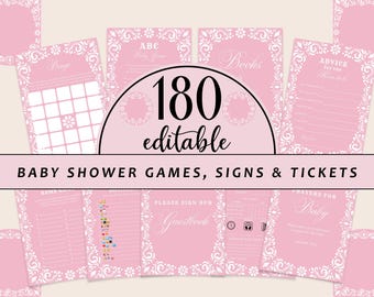 Digital Cielito Lindo Baby Shower Game Bundle, Editable Mexican Talavera Games Party Set, Digital Papel Picado Games with Answers CD043