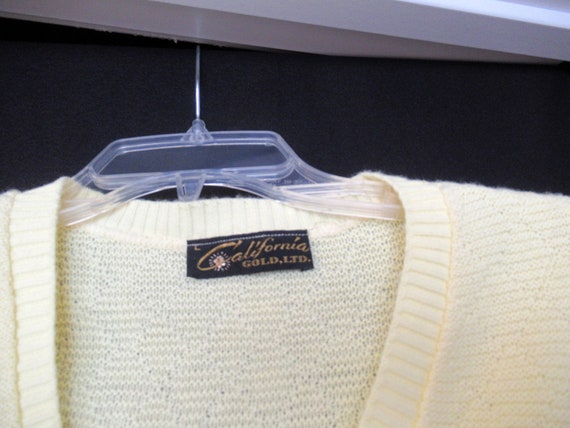 California Gold Ltd. bright yellow sweater vest, … - image 3