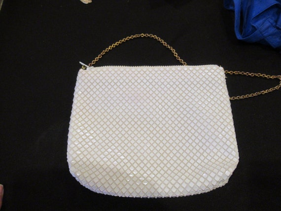 Lumured white mesh purse handbag evening bag, c. … - image 1