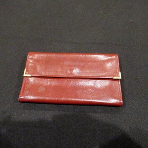 Estuche/estuche para joyas de cuero rojo sangre de buey de la Princesa Gardner, década de 1960