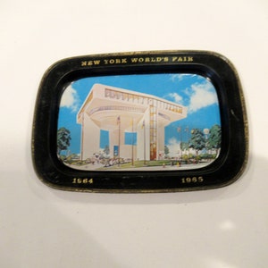 New York Worlds Fair trinket tray, Top of the Fair restaurant, c. 1960s