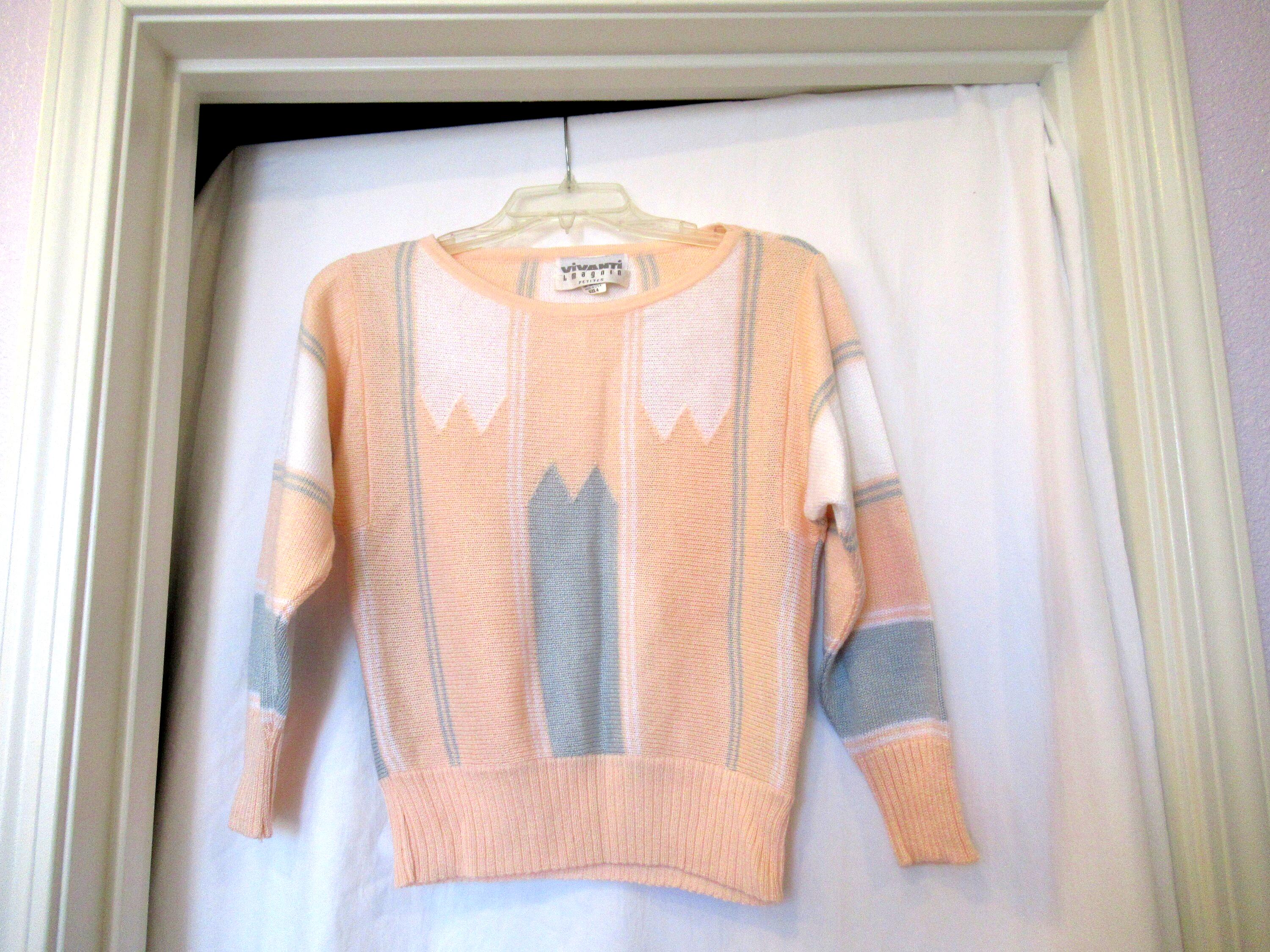 Cardigan Vintage I. Magnin & Co. – Laine Ivoire Brodée – Taille S/M – Femme