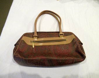 Etro paisley purse handbag pocketbook, c. 1990s