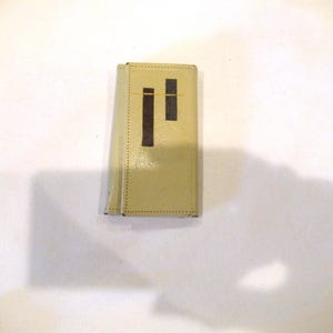Princess Gardner beige leather mid century key case / key guard, c. 1970s