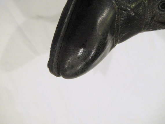 Black leather Victorian / Edwardian boots shoes, … - image 8