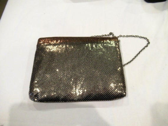 Whiting and Davis gold, silver, and bronze purse … - image 10