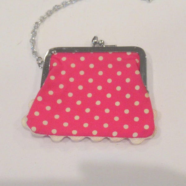 Polka-dot leather Coin Purse