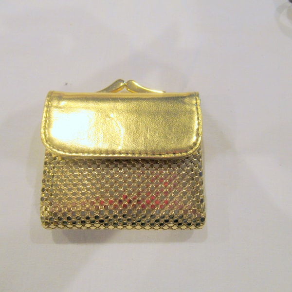 Whiting and Davis gold mesh wallet, c. 1980s