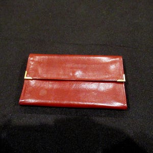 Estuche/estuche para joyas de cuero rojo sangre de buey de la Princesa Gardner, c. década de 1960