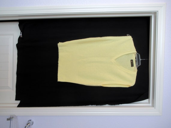 California Gold Ltd. bright yellow sweater vest, … - image 2