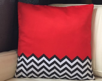 Twin Peaks Pillow Cover/ Black Lodge Pillow Cover / David Lynch / Twin Peaks Pillow /