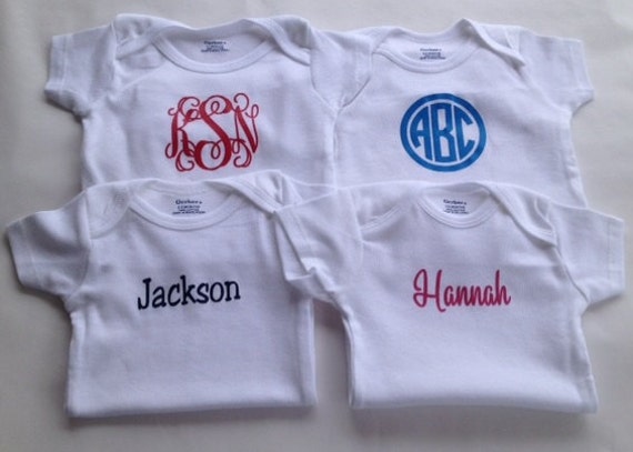 monogram baby clothes
